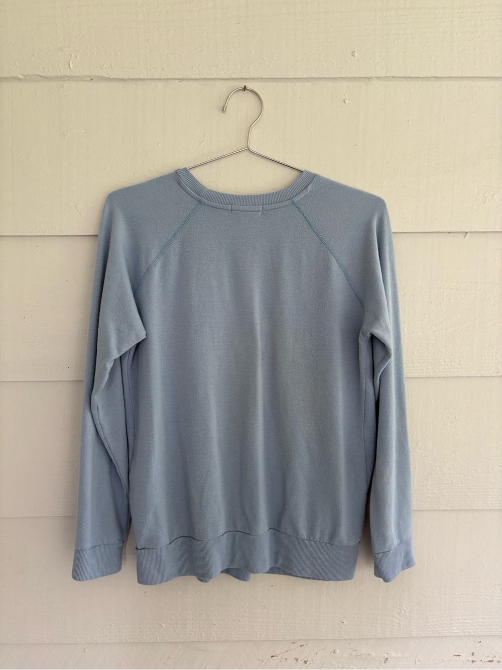 Beyond Yoga Beyond Bump Blue Crewneck Pullover Sweatshirt Modal Fleece Size XS - Picture 2 of 6